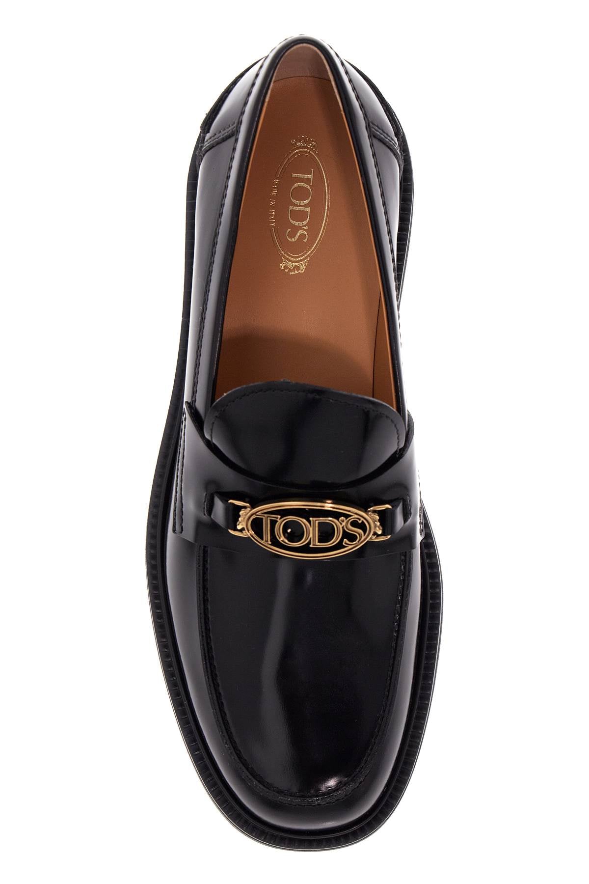 Tod'S metal logo loafers with metal detailing - VivaceVenus