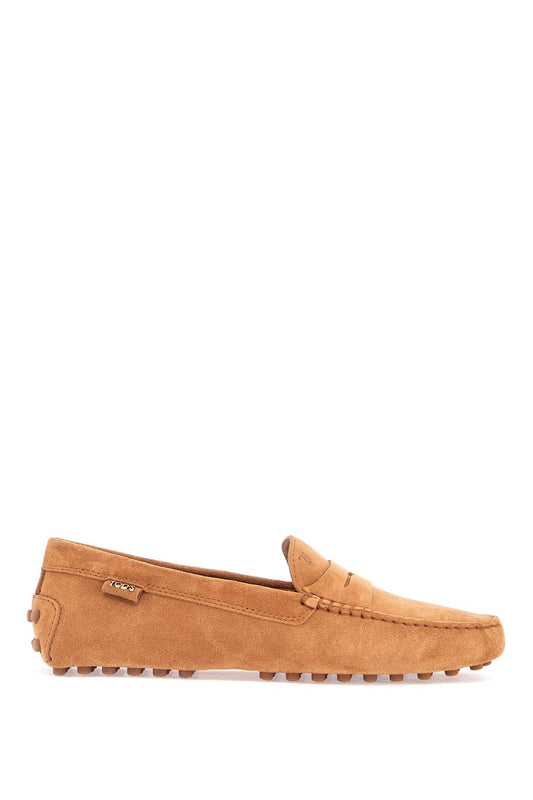 Tod'S men's suede leather loafers in cognac - VivaceVenus