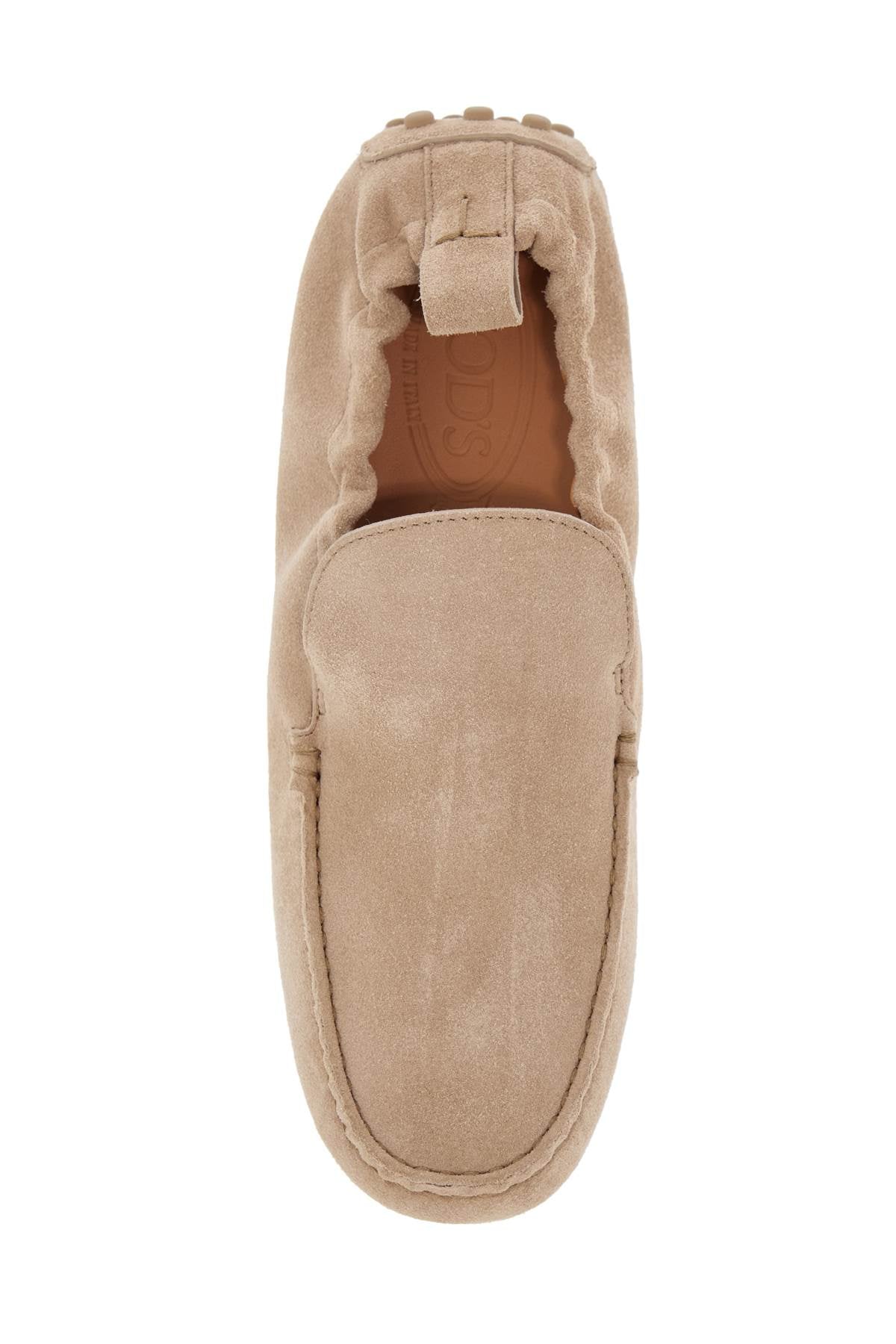 Tod'S gathered leather slippers in cord color - VivaceVenus