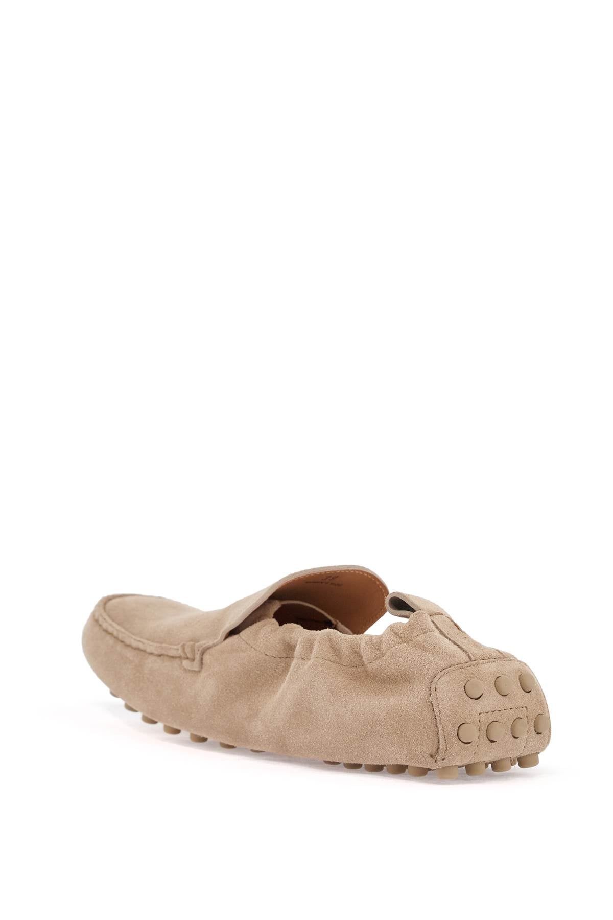 Tod'S gathered leather slippers in cord color - VivaceVenus