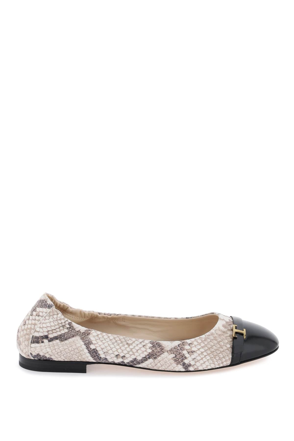 Tod'S snake-printed leather ballet flats - VivaceVenus