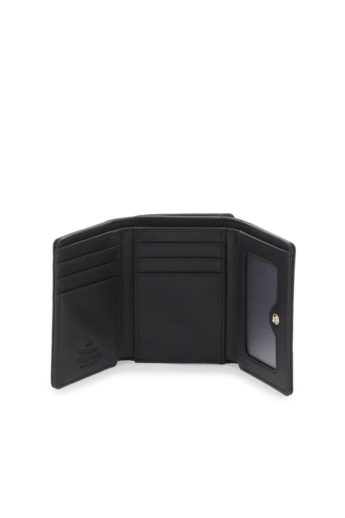 Vivienne Westwood Small Frame Saffiano Wallet   Black