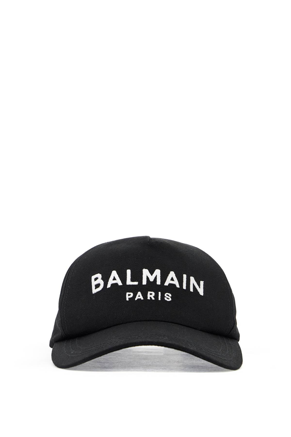 Balmain Baseball Cap With Embroidered Logo   Black