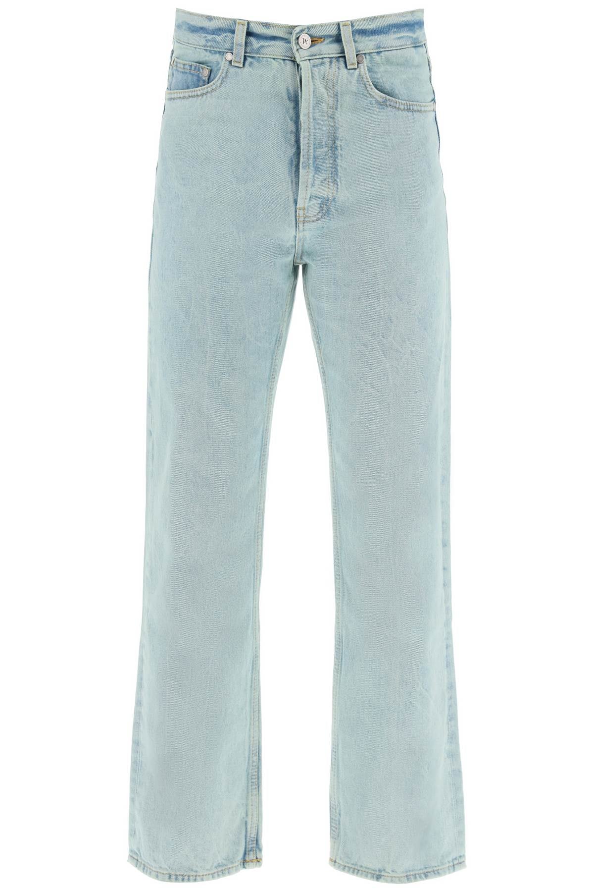 Palm Angels Replace With Double Quotedenim Overdyed   Light Blue