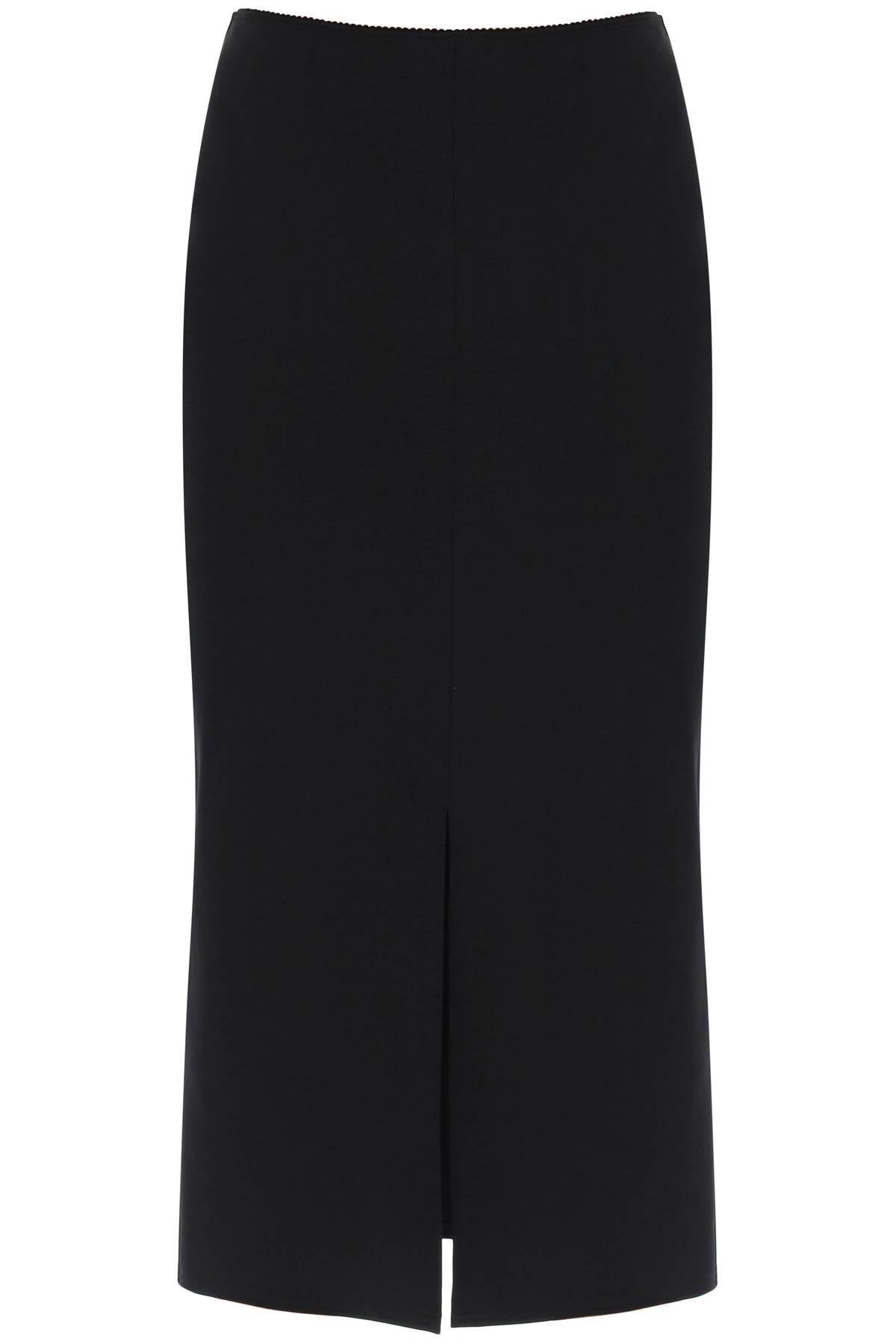 Dolce & Gabbana Milano Stitch Pencil Skirt   Black