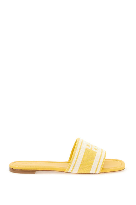 Tory Burch Slides With Embroidered Band   Giallo