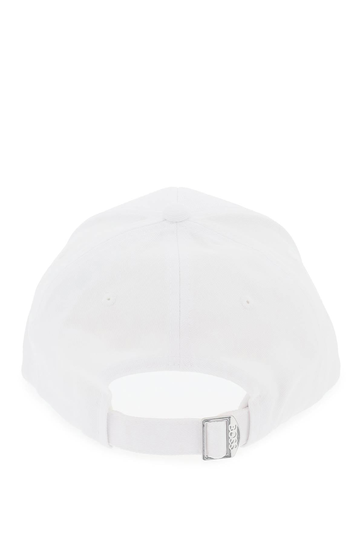 Boss Baseball Cap With Embroidered Logo   White