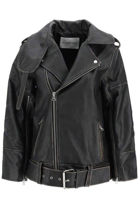 By Malene Birger Beatrisse Leather Jacket   Black