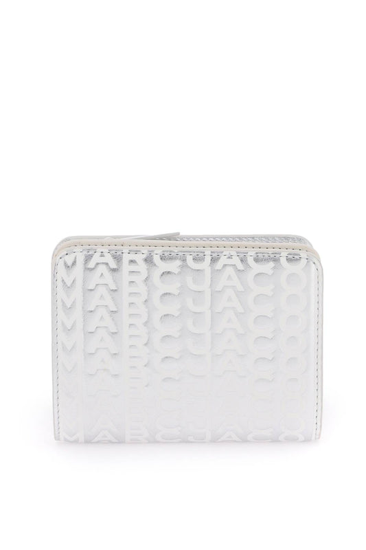 Marc Jacobs The Monogram Metallic Mini Compact Wallet   Argento