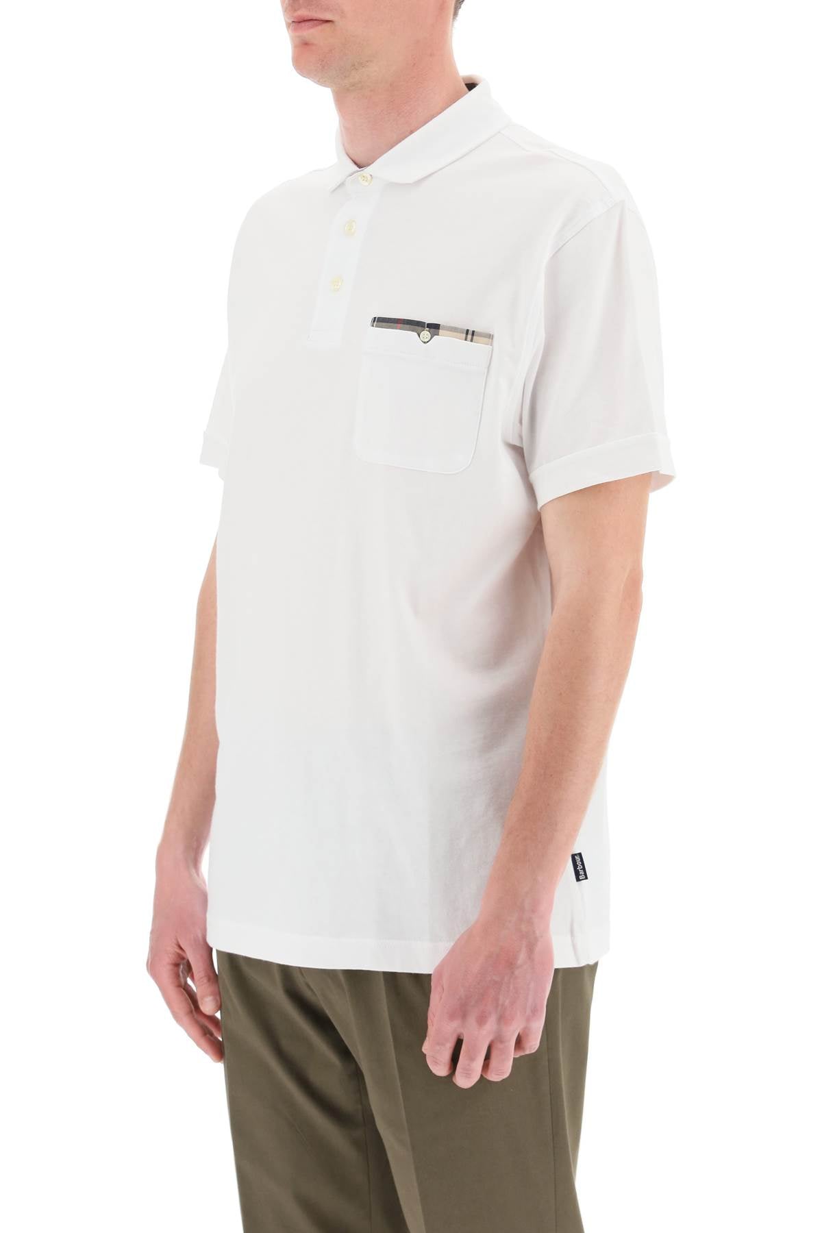 Barbour Corpatch Polo Shirt   Bianco
