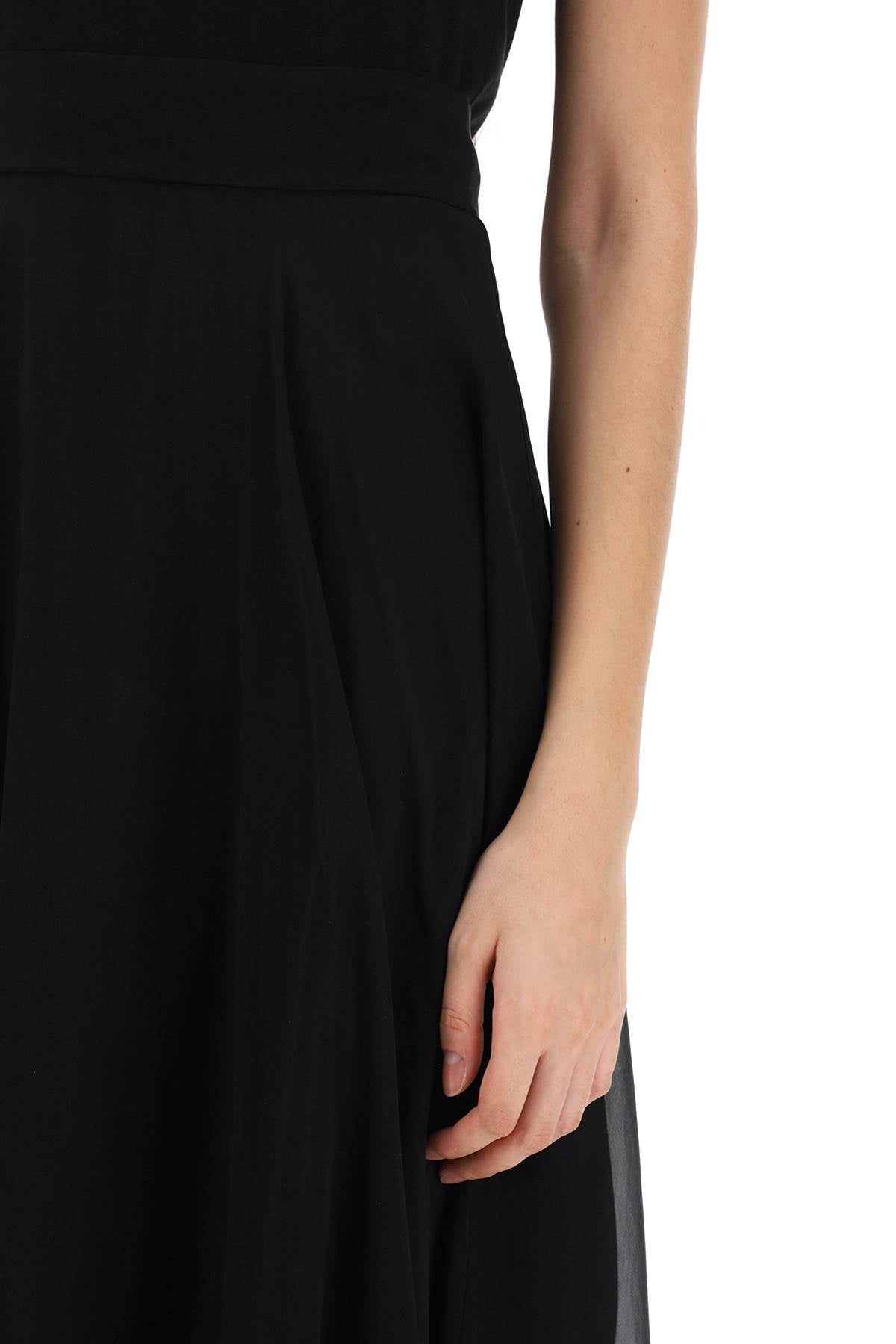 Dolce & Gabbana Silk Flared Skirt With Wheel   Black