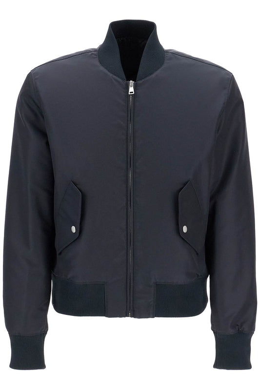 Balmain Lightweight Bomber Jacket With Embroidery   Black