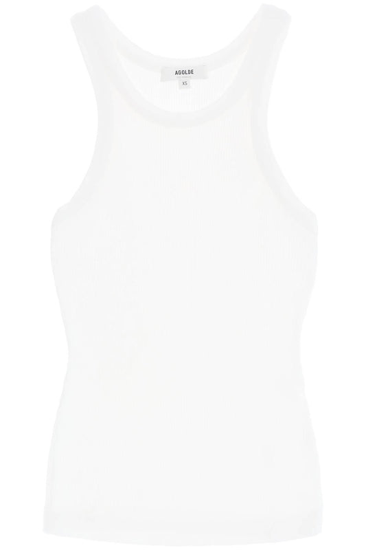 Agolde Replace With Double Quoteribbed Sleeveless Top B   White