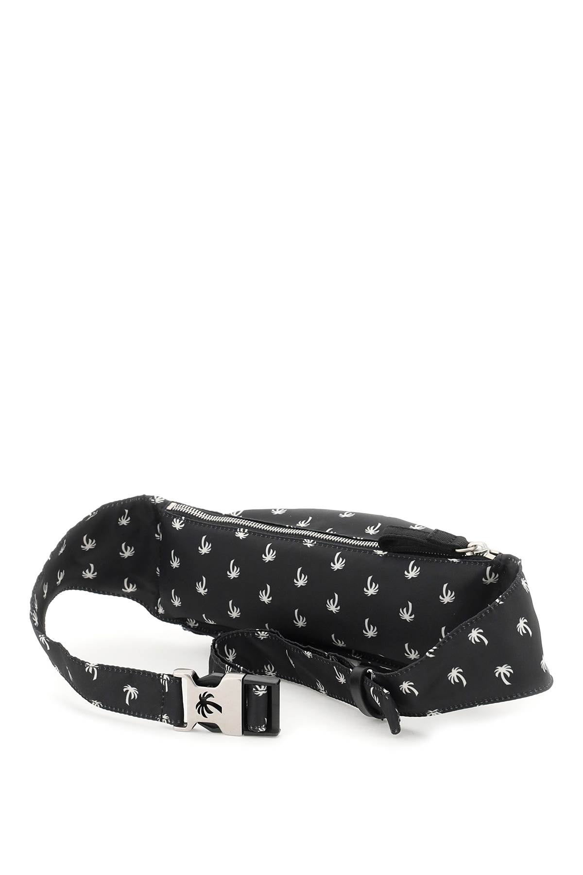 Palm Angels Beltpack With All Over Palms Motif   Nero