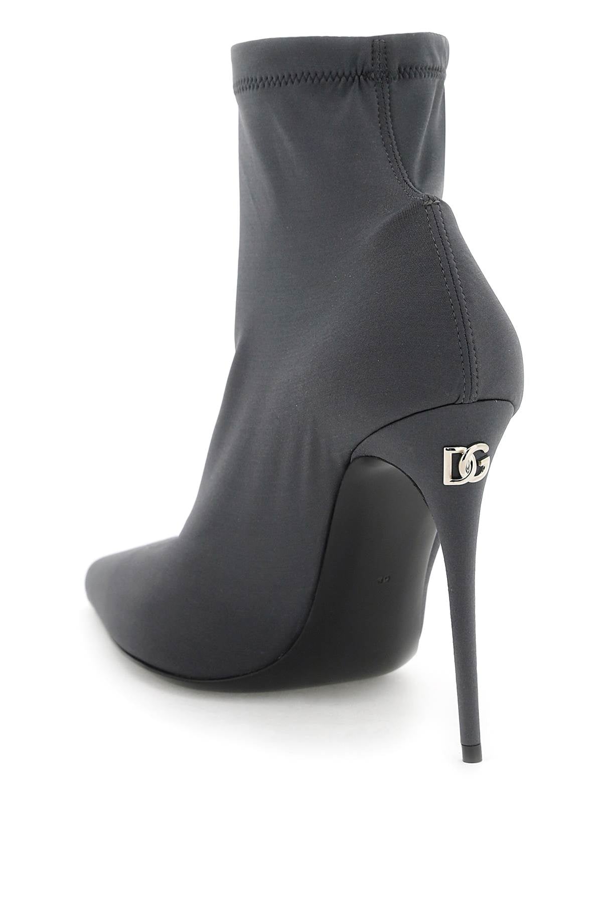 Dolce & Gabbana Stretch Jersey Ankle Boots   Grigio