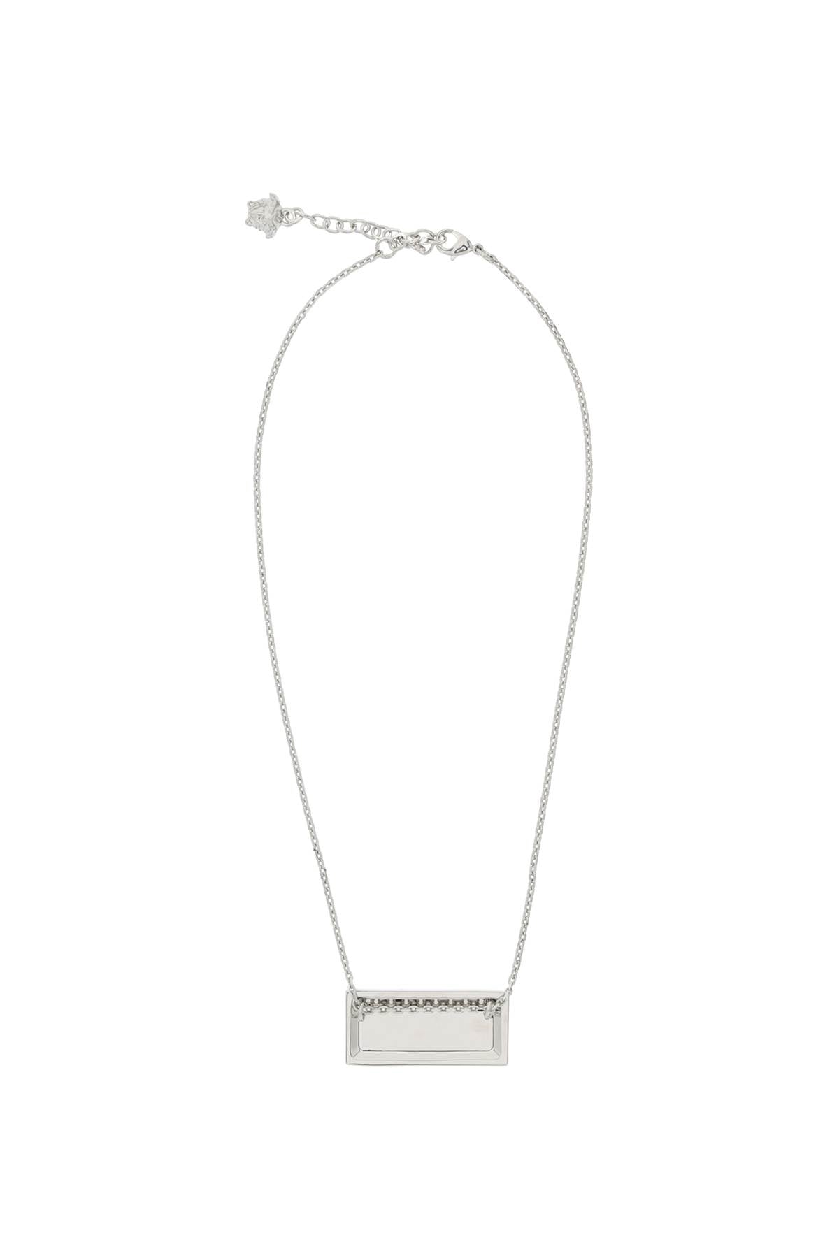 Versace 90's Vintage Logo Necklace   Silver