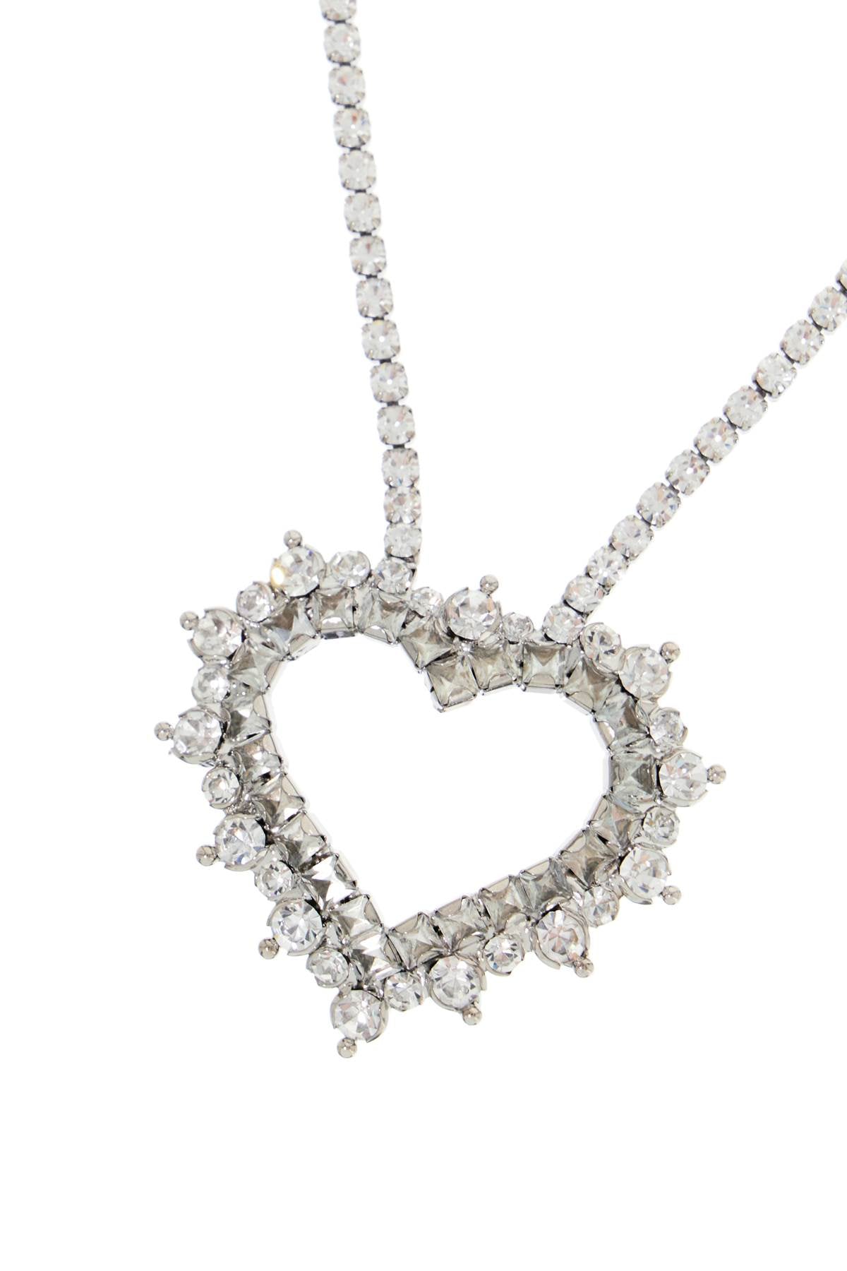 Alessandra Rich Necklace With Heart Pendant   Silver