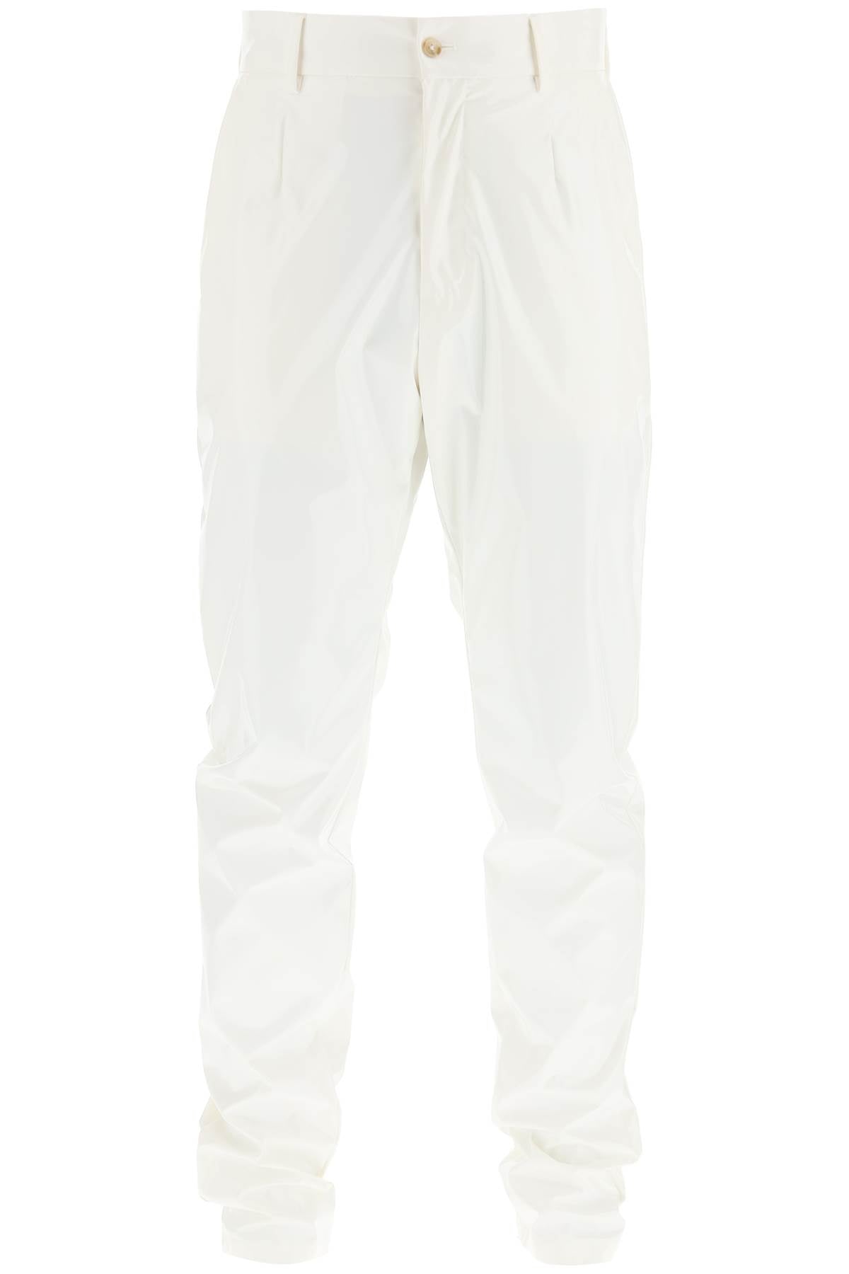 Dolce & Gabbana Glossy Nylon Trousers   White