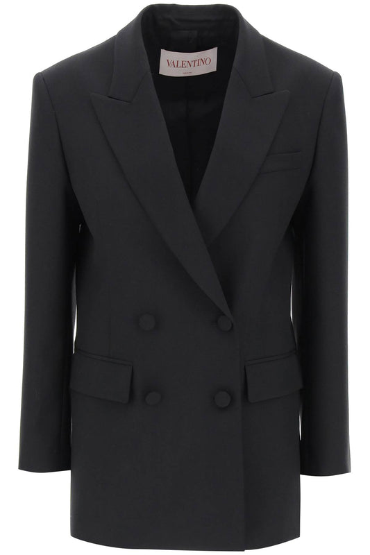 Valentino Garavani Tailored Wool Jacket For Men   Black