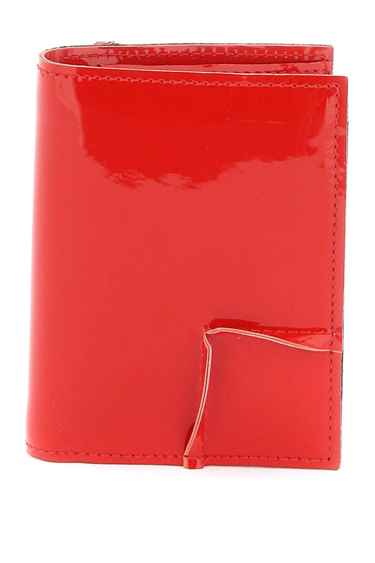 Comme Des Garcons Wallet Bifold Patent Leather Wallet In   Red