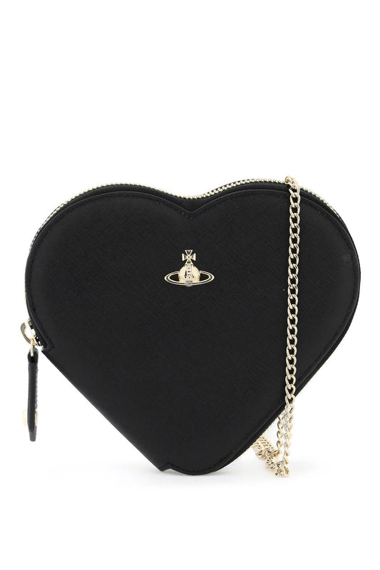 Vivienne Westwood Heart Shaped Crossbody Bag   Black