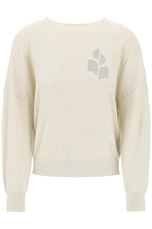Isabel Marant Etoile Marisans Sweater With Lurex Logo Intarsia   Neutral