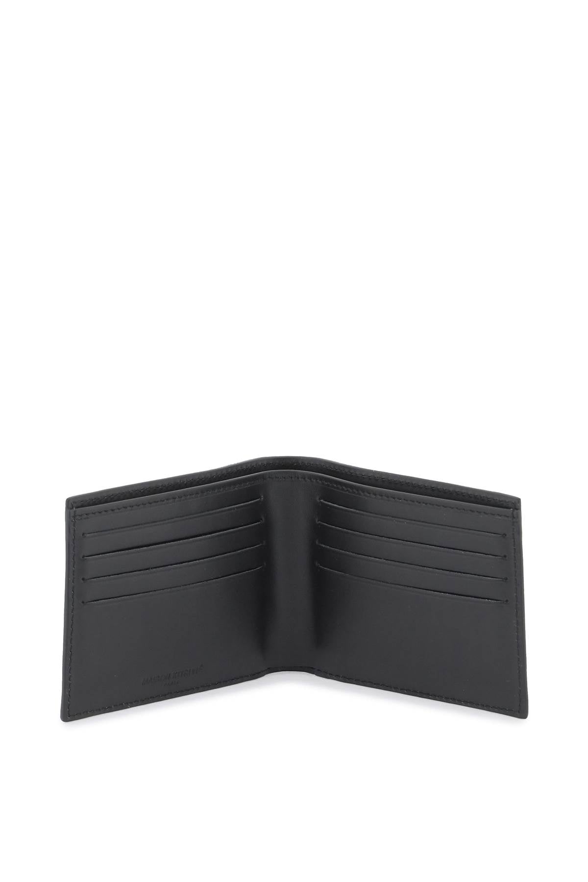 Maison Kitsune Fox Head Bi Fold Wallet   Black