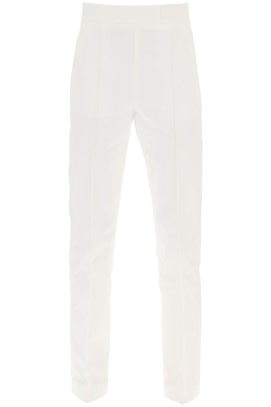 Moncler Cotton Cigarette Pants   Bianco