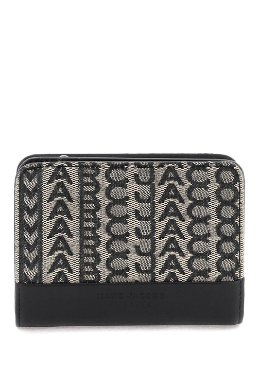 Marc Jacobs The Monogram Jacquard Mini Compact Wallet   Nero