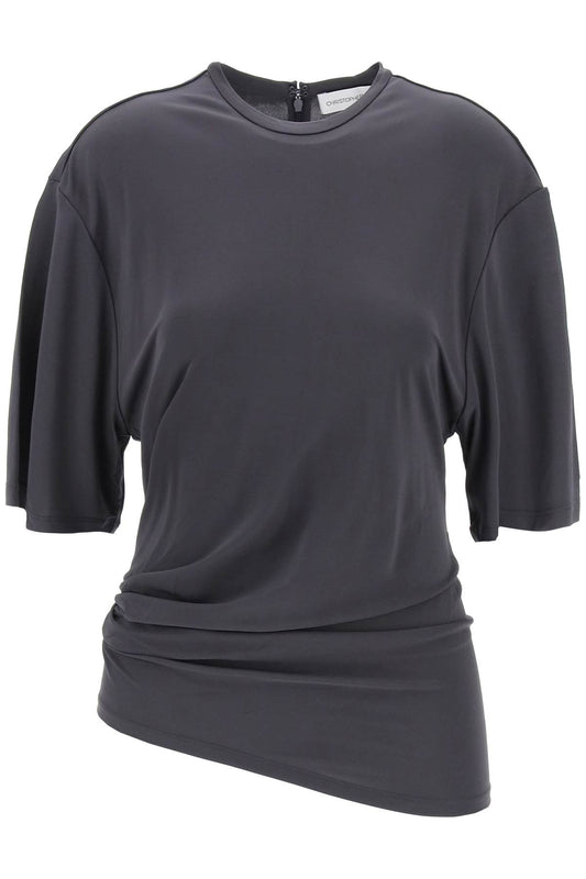 Christopher Esber Top With Side Draping Detail   Grey