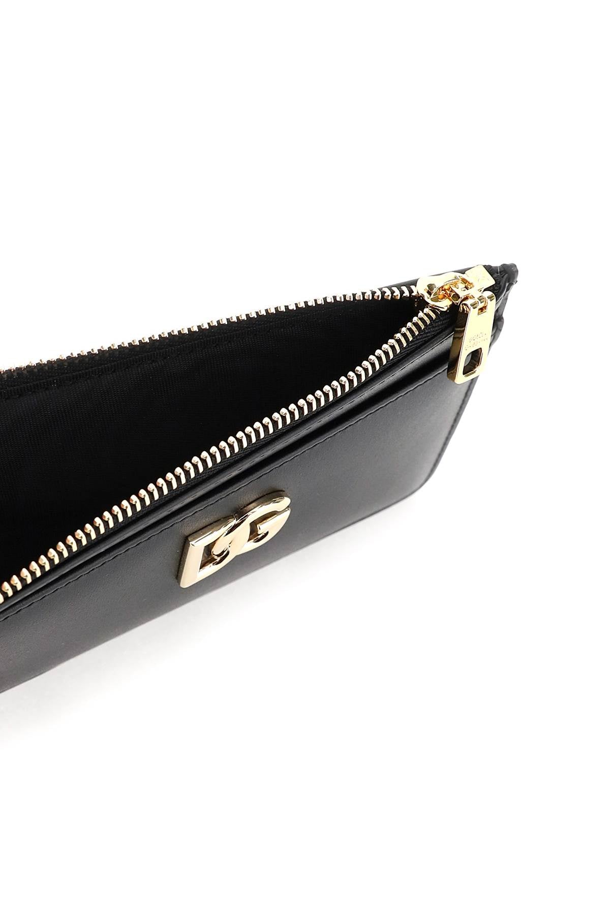 Dolce & Gabbana Dg Zippered Cardholder   Black