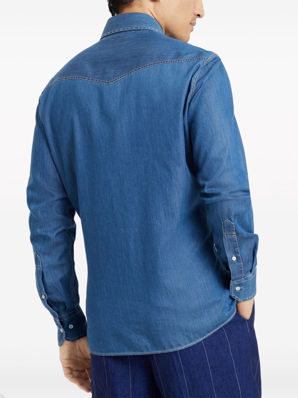 Brunello Cucinelli Shirts Blue