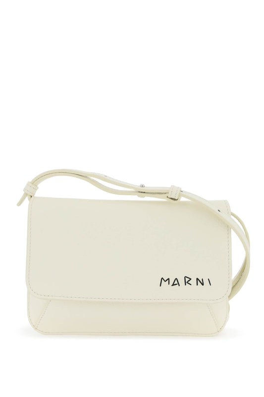 Marni Flap Trunk Shoulder Bag With   White