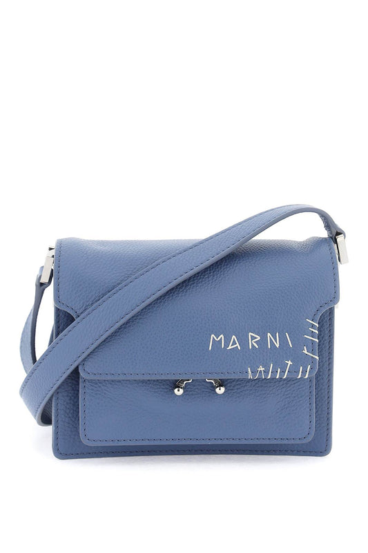 Marni Mini Soft Trunk Shoulder Bag   Light Blue