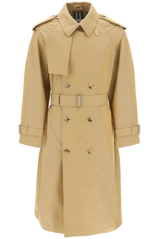 Burberry Long Iridescent Trench   Beige