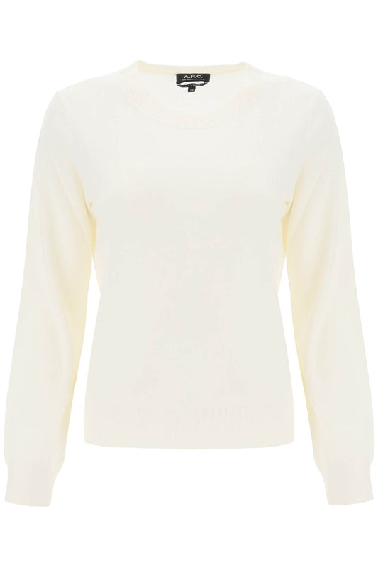 A.P.C. 'Virginie' Crew Neck Sweater   Bianco