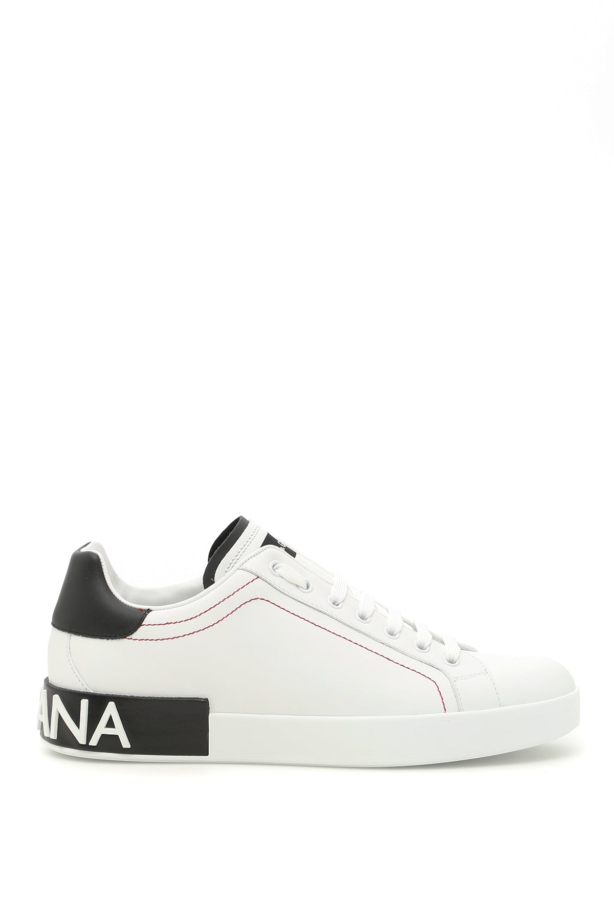 Dolce & Gabbana Portofino Nappa Leather Sneakers   White