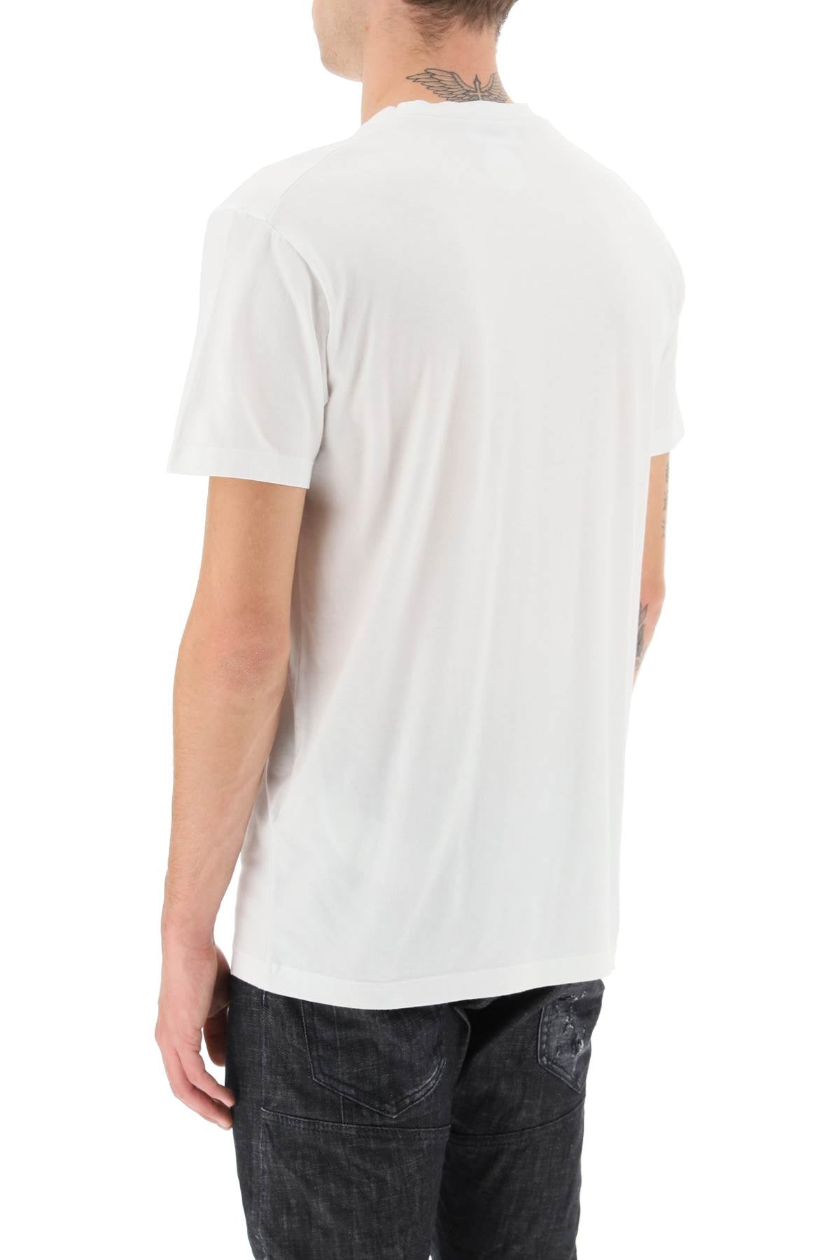 Dsquared2 'Cool' Logo Print T Shirt   Bianco