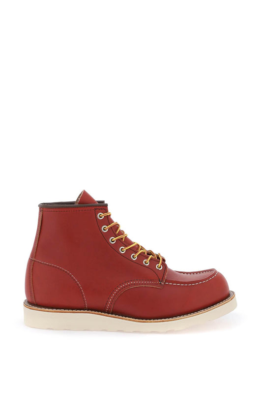 Red Wing Shoes Classic Moc Ankle Boots   Red