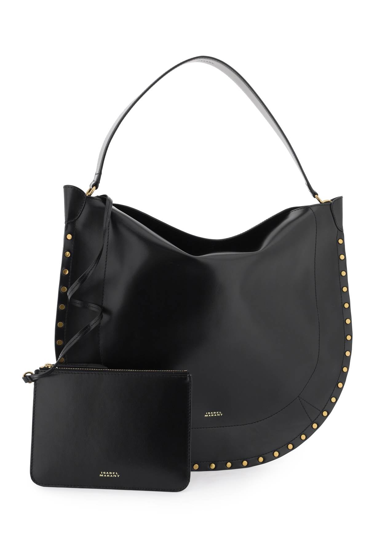 Isabel Marant Smooth Leather Hobo Bag With   Black
