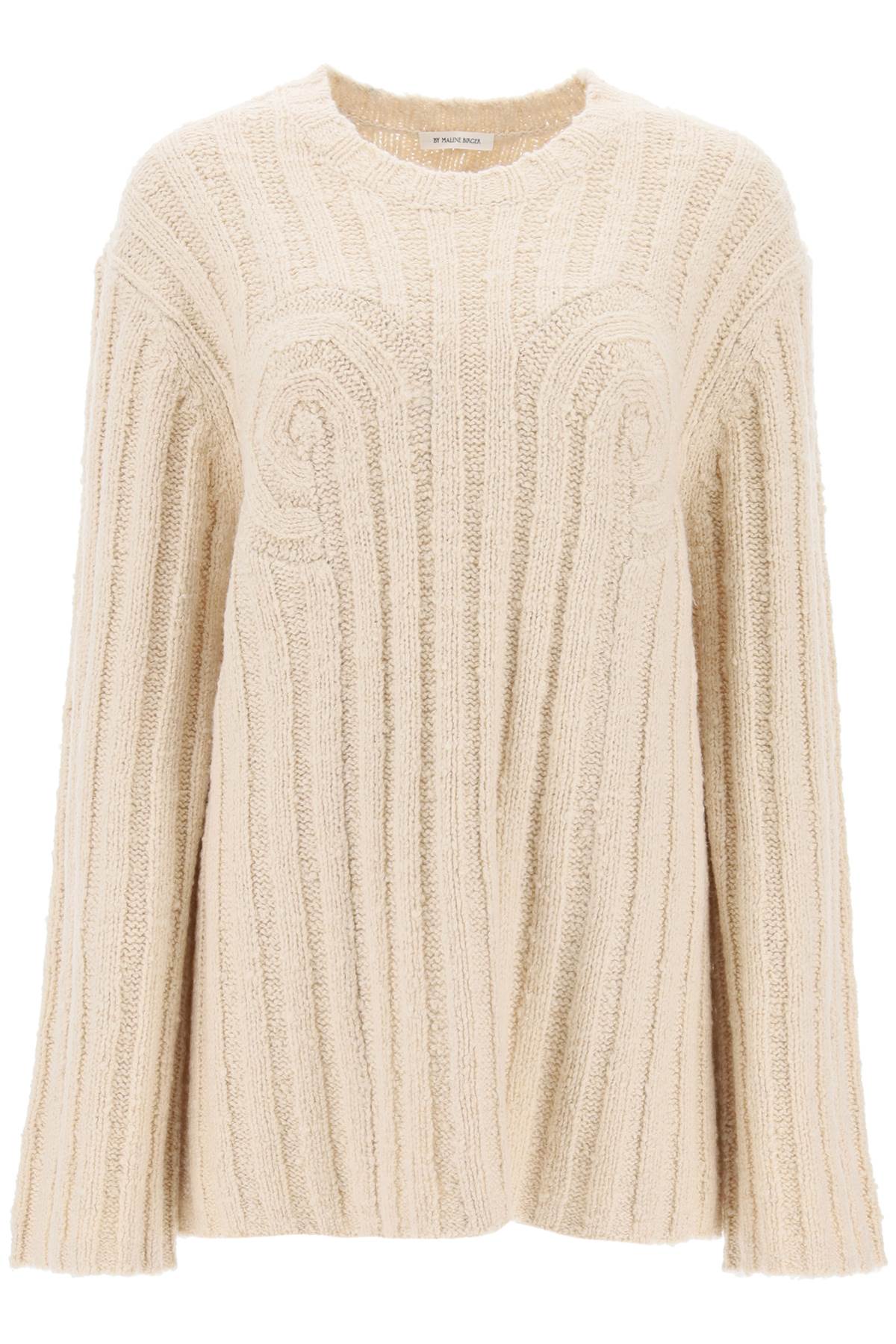 By Malene Birger Replace With Double Quotecirra Ribbed Knit Pul   Beige