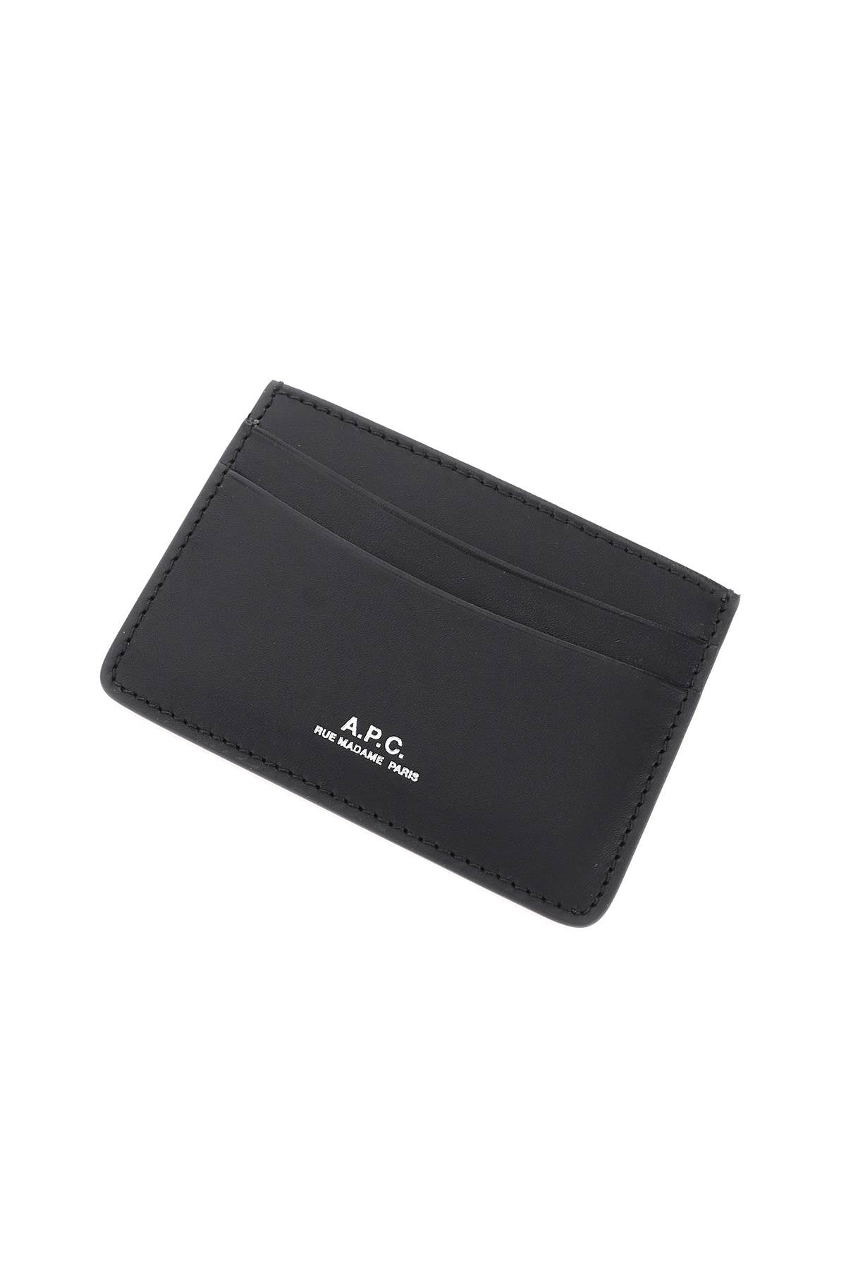 A.P.C. Leather Andre Cardholder   Black