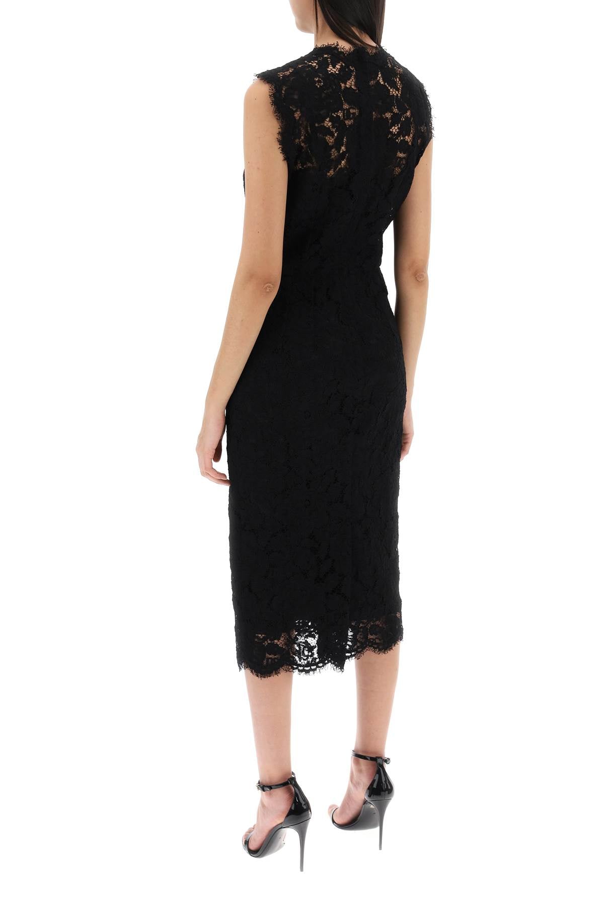 Dolce & Gabbana Lace Sheath Dress With A   Black