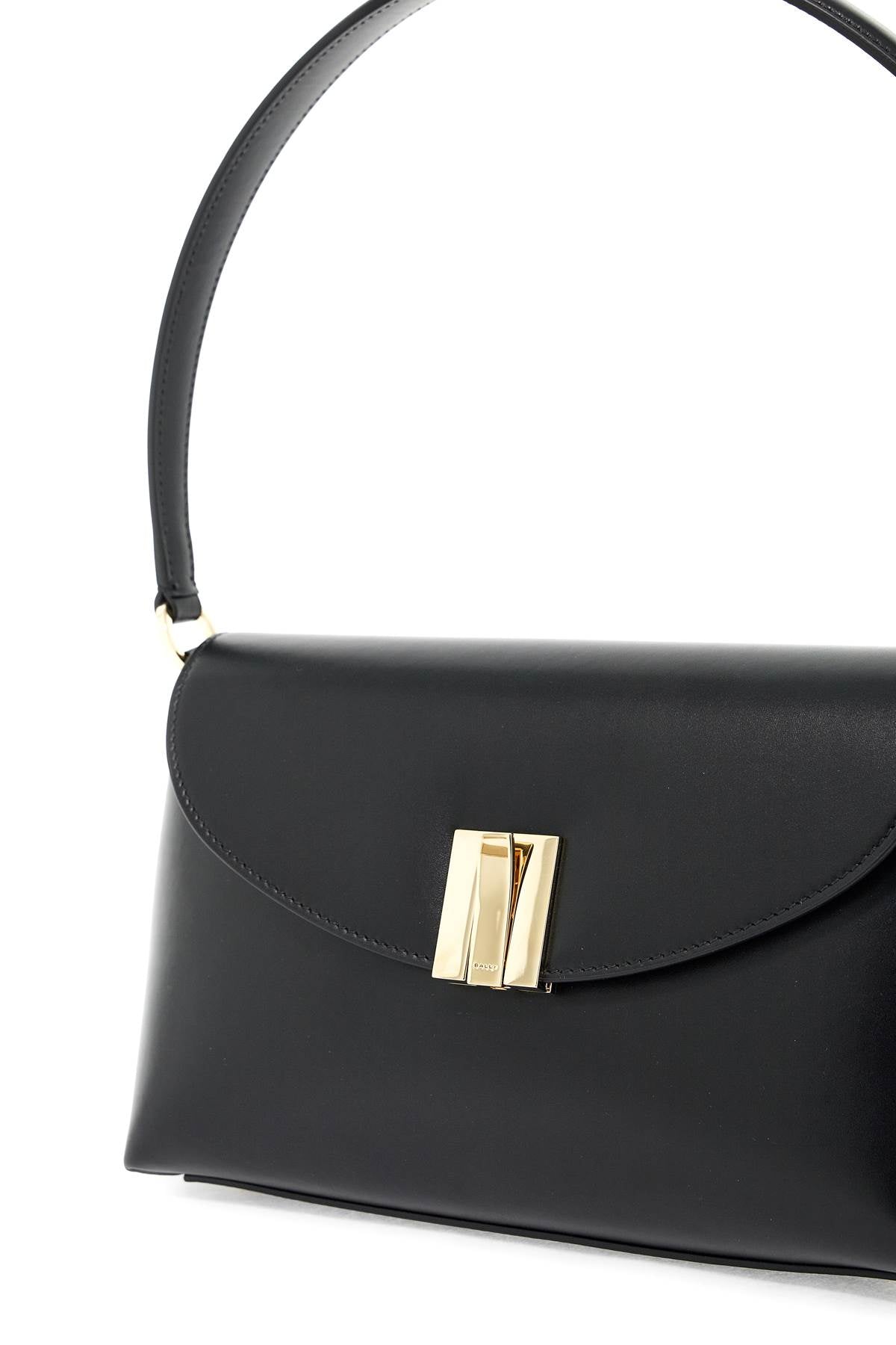 Bally "ollam Leather Shoulder Bagreplace With Double Quote   Black