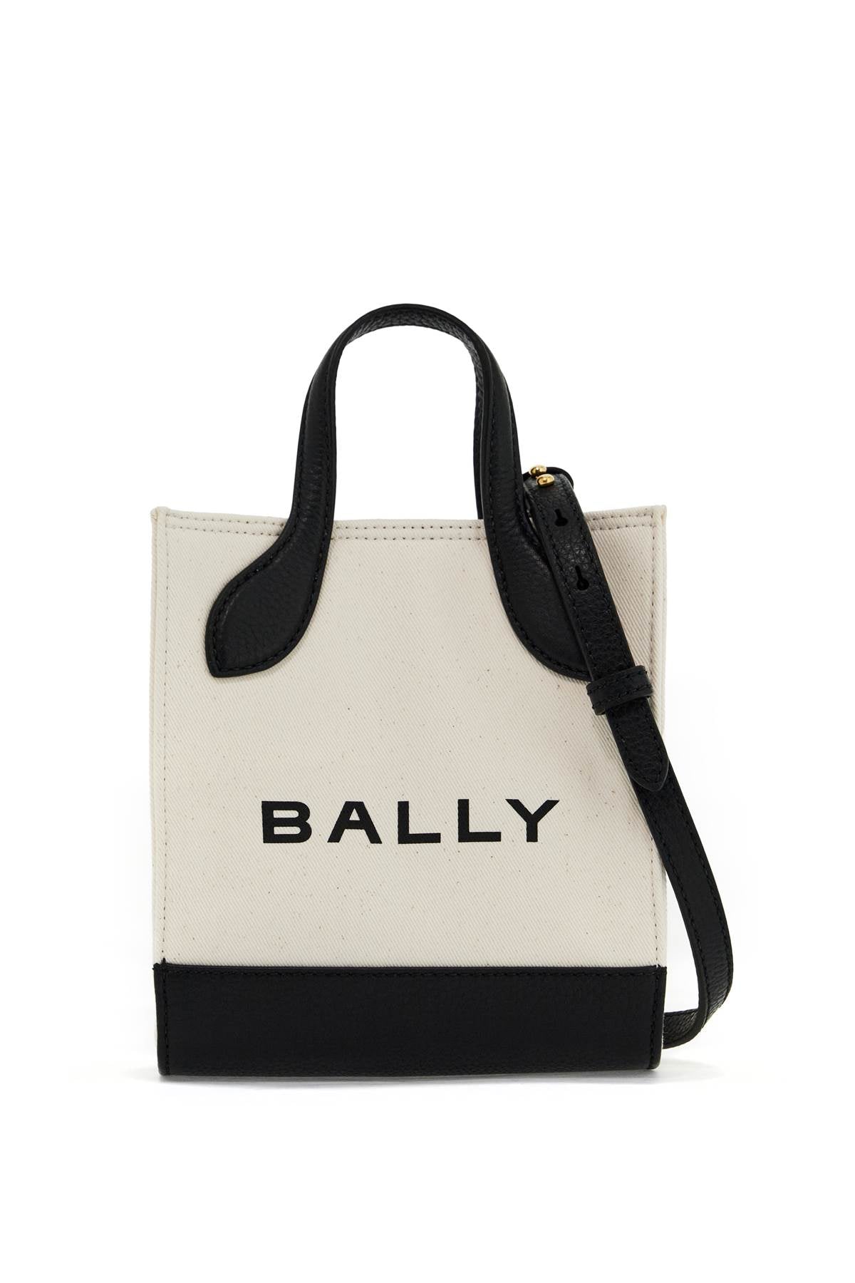 Bally Mini Fabric Bar Bag In 8   Neutral