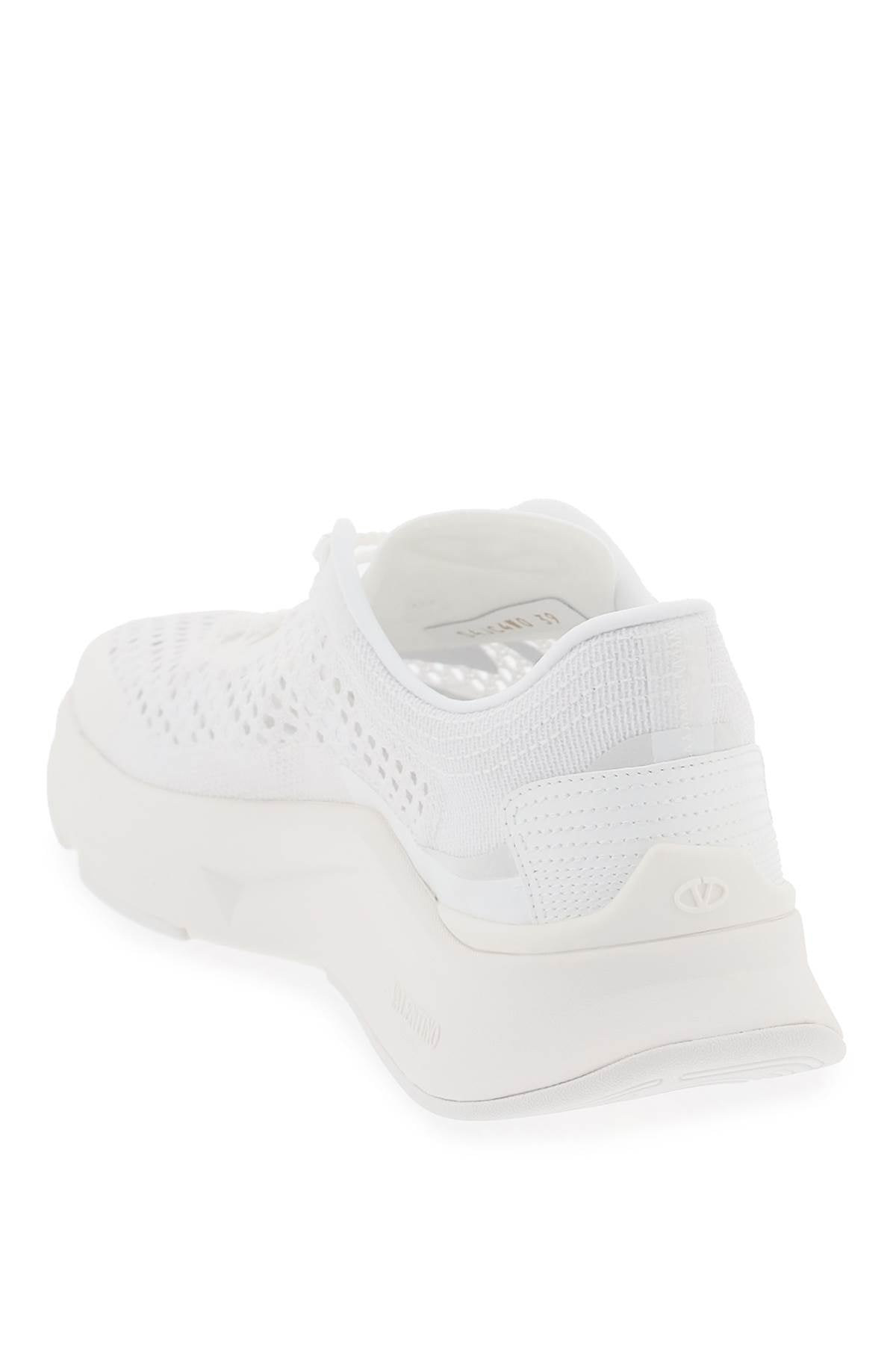 Valentino Garavani Replace With Double Quotetrue Actress Mesh Sneakers For   White